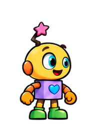 Personagem de Robô inventada: somente descrição em desenho animado