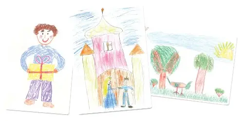 Desenho que inspirou Presente, castelo e jardim
