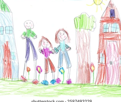 Desenho que inspirou Família entre casas